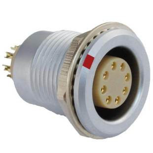 ECG M15 M18 8芯自锁连接器插座 8P机箱面板母座EGG