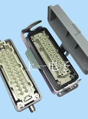 重载航空插头插针TE泰科西霸士SIBAS原装正品HDC-HE-024-F/M24芯