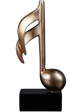 曼塔复古金色音符书架家居酒柜装饰品书柜小现代摆设