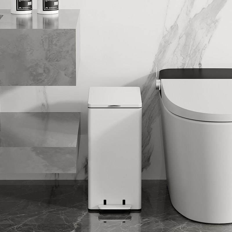 卫生间垃圾桶家用有盖厕所脚踏客厅轻奢不锈钢窄缝长方形夹缝窄小