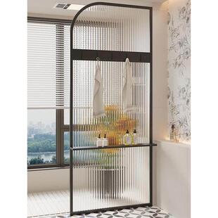 不锈钢浴室马桶遮挡屏风不生锈玻璃屏风卫生间浴室干湿分离隔断