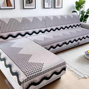 现代简约新款轻奢防滑沙发垫套罩坐垫垫子四季通用雪尼尔布料盖布