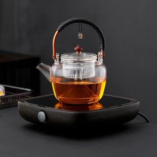 加厚耐热玻璃煮茶壶耐高温家用烧水壶提梁壶电陶炉专用防爆