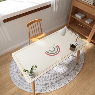 日系书桌布ins风防水免洗家用长方形学生写字台桌面皮革书桌垫子