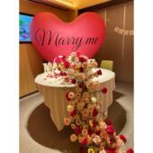 高级感仿真花订婚礼布置餐桌花结婚庆房间床头花装 饰假花艺摆件