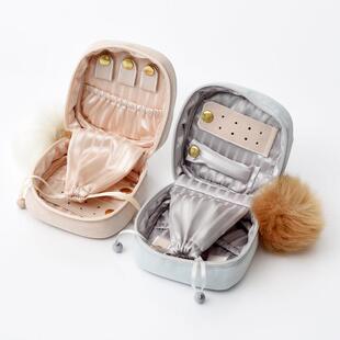 日系风星月旅行首饰盒可携式迷你小号饰品盒子耳针戒指首饰收纳包