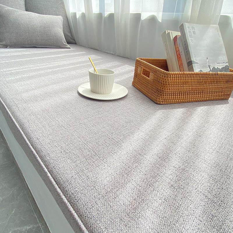 高端定制飘窗垫窗台垫椰棕乳胶高密度海绵可拆防滑阳台垫现代简约