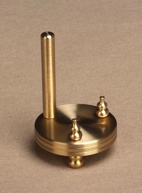 黄铜实心三角架摆放纯黄铜摆件三脚架八卦镜葫芦文昌塔客厅小摆件