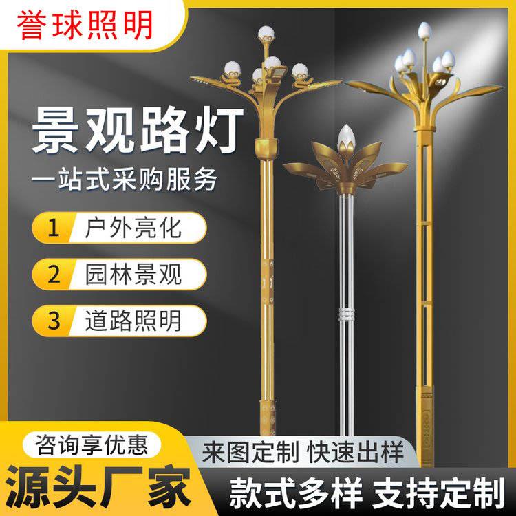 厂家直批LED景观灯市政道路路灯玉兰灯8米10米户外亮化照明路灯
