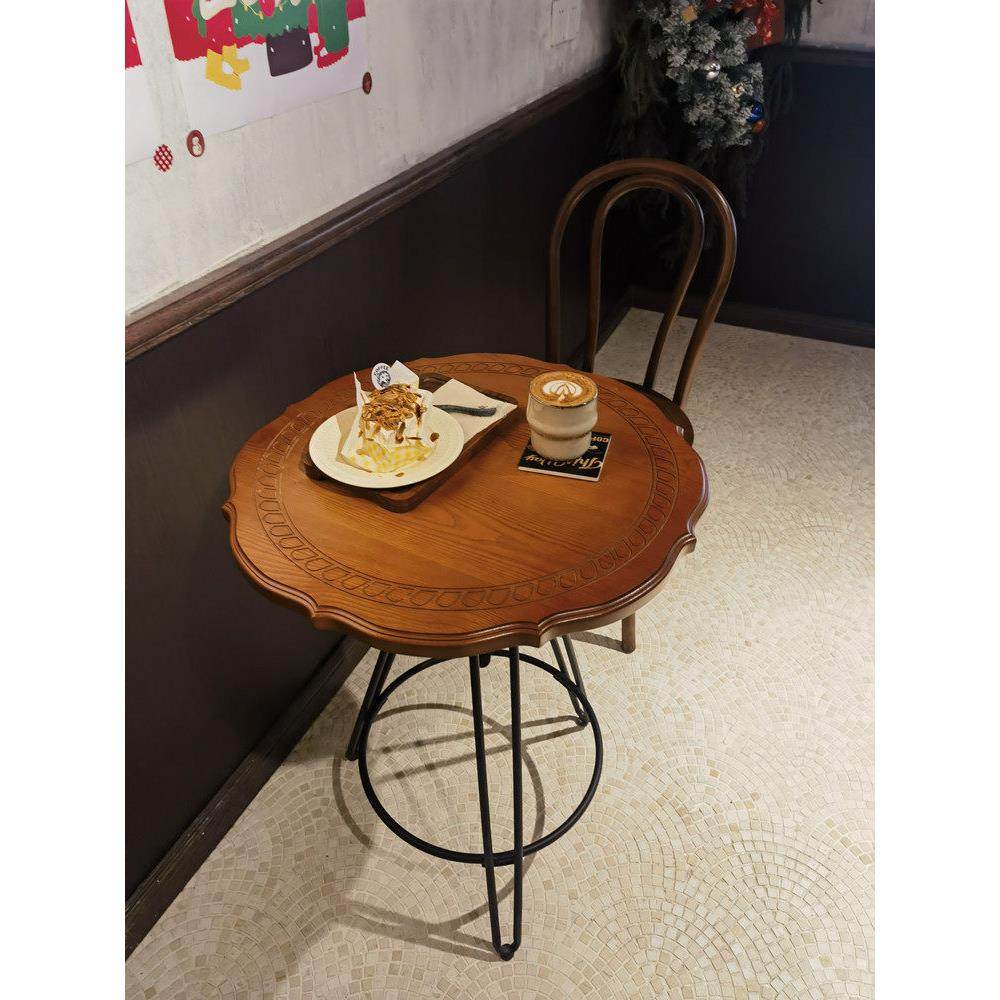 伸缩吧台桌咖啡桌实木铁艺茶几边几小圆桌民宿小圆桌藤编阳台桌,住宅家具,阳台桌,淘宝优惠券,粉丝福利购,淘宝优惠卷