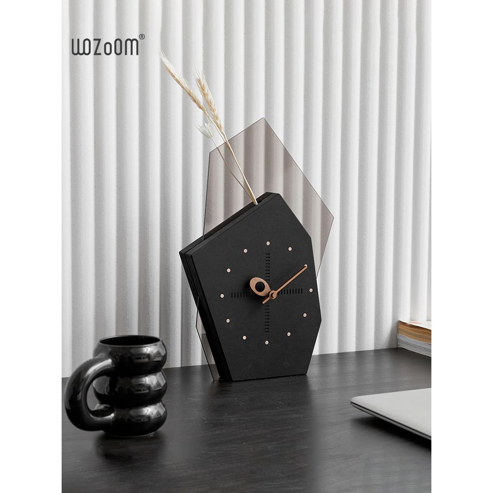 P000Ema125时钟斯堪的纳维亚无障碍豪华经典电视柜家庭桌面装饰品