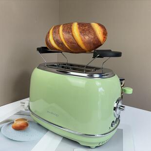 出口两片全自动多功能多士炉吐司机家用烤面包早餐机复古Toaster
