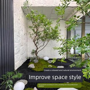 彷真绿植造景组合景观橱窗定制室内角落装饰场景彷生植物大型假树