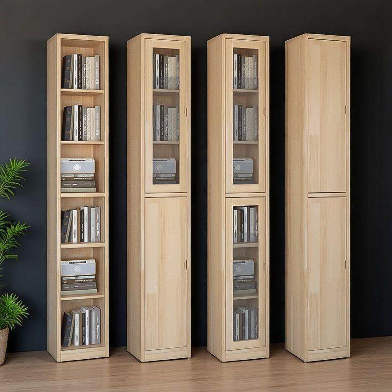 实木超极窄书柜落地窄书架一体靠墙夹缝带门款边收纳儿童转角置物,住宅家具,单个书柜,淘宝优惠券,粉丝福利购,淘宝优惠卷