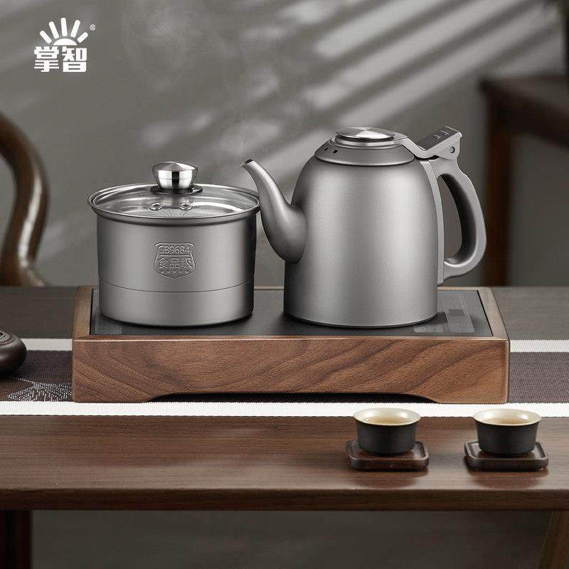 全自动底部上水电热烧水壶茶台一体茶桌嵌入式泡茶专用恒温煮茶器