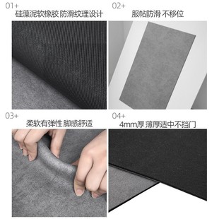 化妆室地垫矽藻泥浴室门口吸水脚垫洗澡防滑垫家用厕所洗手间地毯