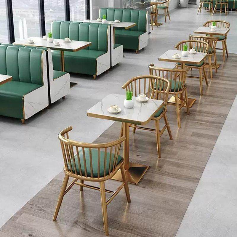 网红奶茶店桌椅组合西餐咖啡厅甜品小吃快餐现代商用家具卡座沙发