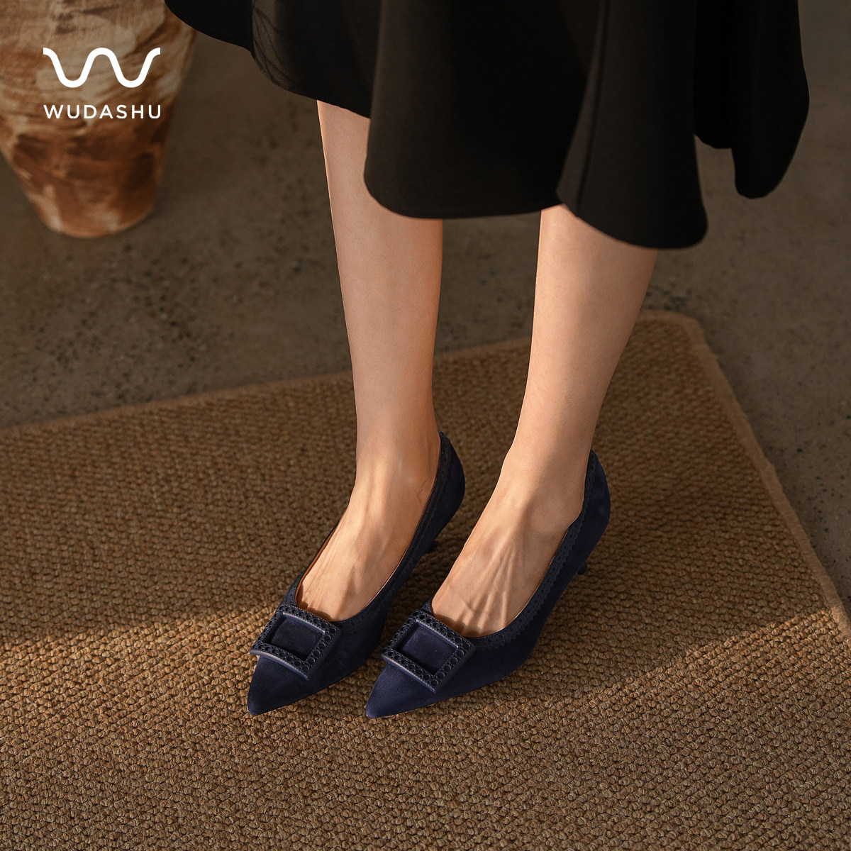 吴大叔2026春季新款尖头浅口单鞋气垫缓震高跟鞋女气质高级不累脚,女鞋,浅口单鞋,淘宝优惠券,粉丝福利购,淘宝优惠卷