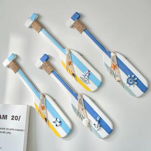 地中海50CM船桨挂件海洋风装饰幼儿园儿童房墙面壁挂橱窗沙滩主题