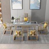 中式 板岩茶几椅组合饮茶茶几茶几壶一体客厅家庭办公店