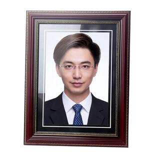 老人遗像定制实木镜相框摆台挂墙追悼会照片12寸16寸卡纸创意玻璃