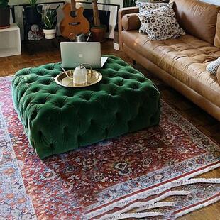 轻奢简约现代衣帽间沙发凳北欧凳子奢华家用换衣凳子方脚踏更衣室