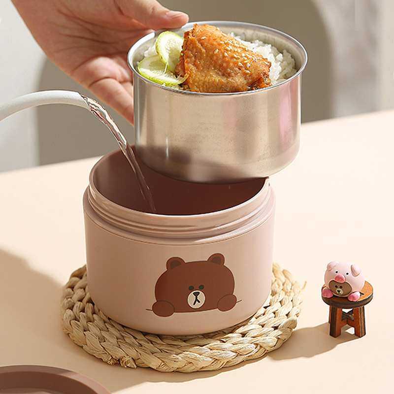 {活动价}高颜值卡通便当盒304不锈钢学生上班族带饭盒可注水加热,电子元器件市场,其它元器件,淘宝优惠券,粉丝福利购,淘宝优惠卷