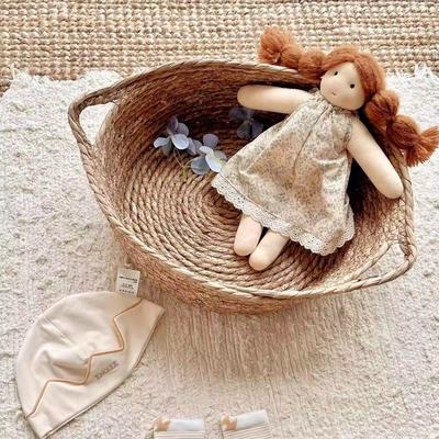 ins风房间布置拍照专用道具小月龄plog拍摄道具母婴婴儿草编篮子