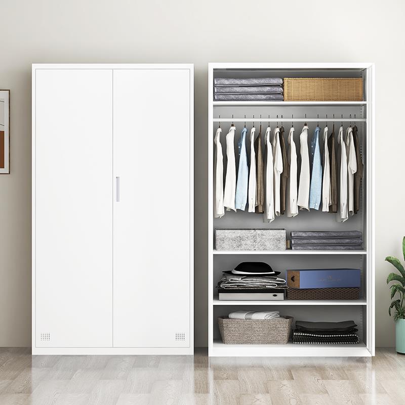 家用衣柜员工更衣柜储物柜健身房浴室换衣柜加厚铁皮柜带锁钢柜子