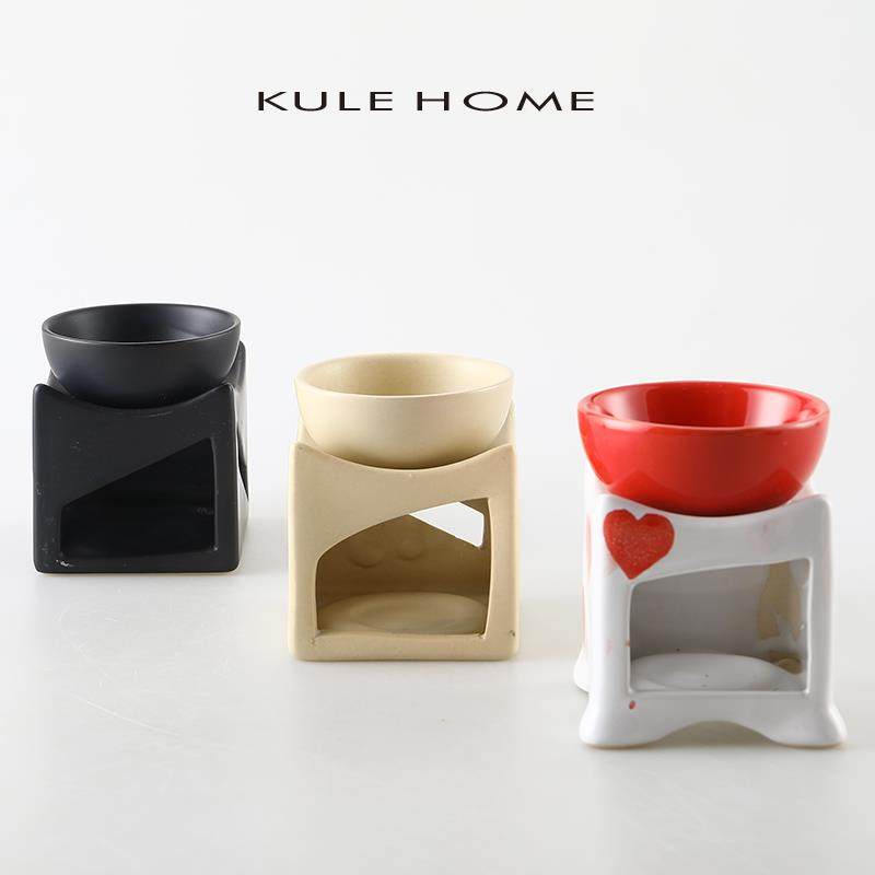 KULE HOME 陶瓷香薰灯精油炉灯香薰炉可干烧睡眠蜡烛家用室内卧室