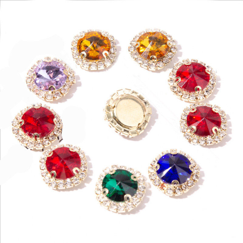 圆形卫星爪钻爪链围边玻璃钻水晶扣  DIY婚纱头饰配件 带孔手缝钻,饰品/流行首饰/时尚饰品新,其他DIY饰品配件,淘宝优惠券,粉丝福利购,淘宝优惠卷