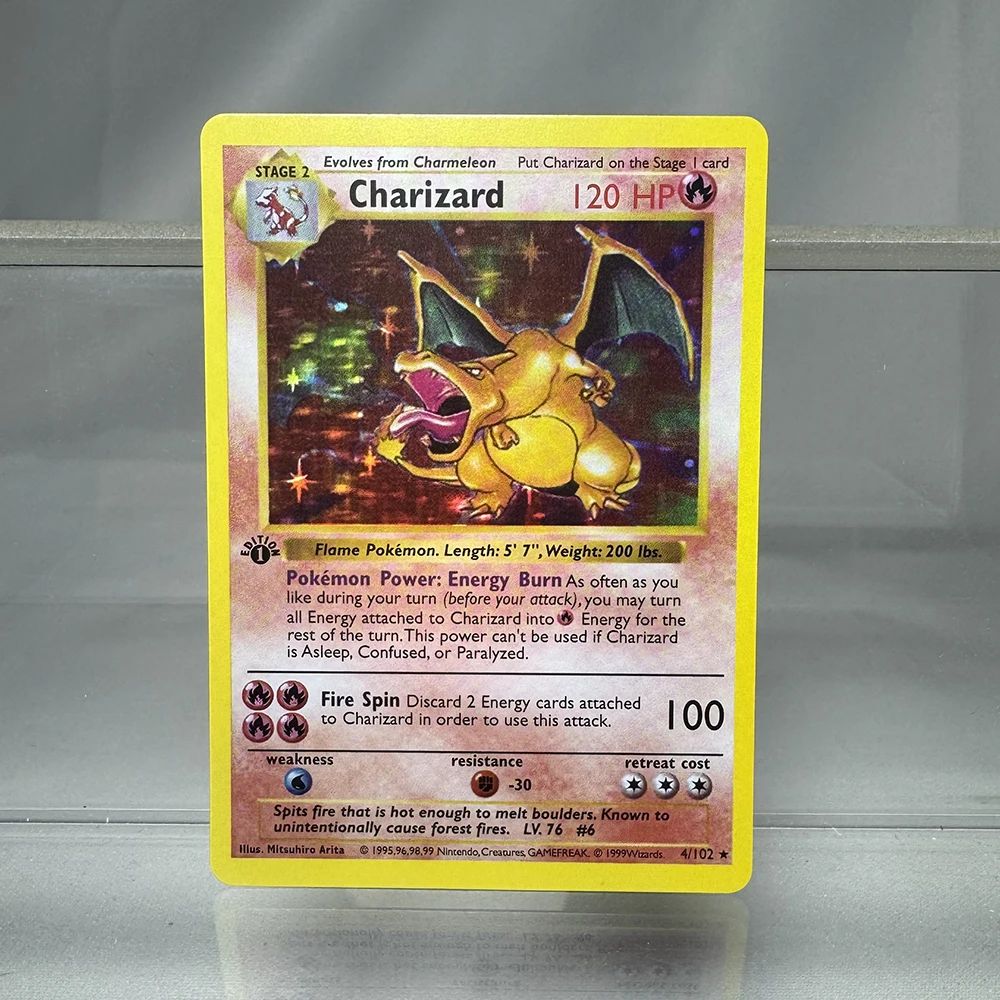 Pokemon 1st Edition Base Set Holographic Charizard Alakazam