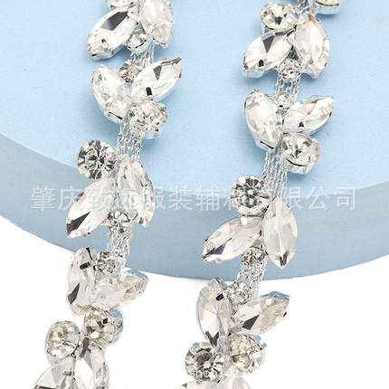 7*15马眼 四颗组合爪链 花式爪链马眼玻璃钻婚纱礼服diy配件