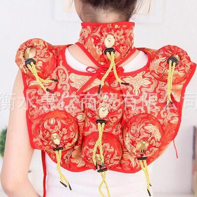 绸缎九联七联全铜纯铜随身灸肩部颈部背部可调温艾灸盒温灸仪器罐