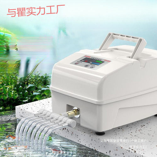 pe卖鱼增氧机充氧泵防水大功率交直流两用充电氧气泵便携式打氧机