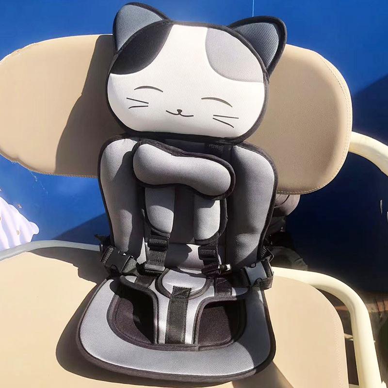 迷你猫款非机动车代步电动三轮车用坐垫童车小推车加厚海绵垫绑带