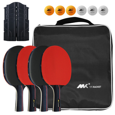MK 四拍六球配网架乒乓球拍套装 table tennis racket