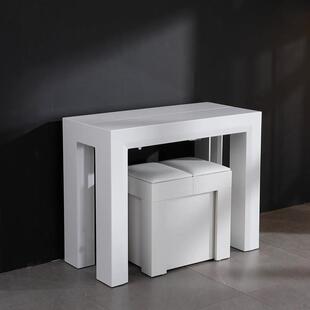 高迈登伸缩餐桌北欧长方形可折叠饭桌8人简约小户型家用隐形桌子