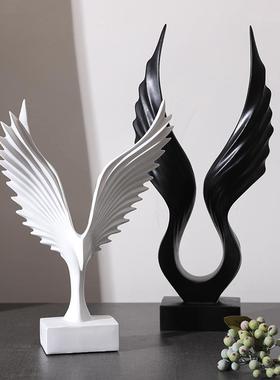 大鹏展翅书房办公室摆件高级感高档轻奢风客厅酒柜装饰品现代简约