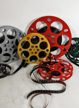 怀旧老电影婚庆店面壁挂道具35毫米16mm70mm电影胶片片夹创意摆件