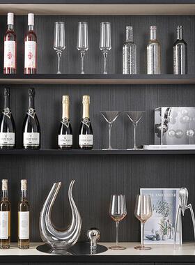 装饰摆件样板间客厅酒柜厨房橱柜酒瓶酒杯醒酒器软装陈列家居饰品
