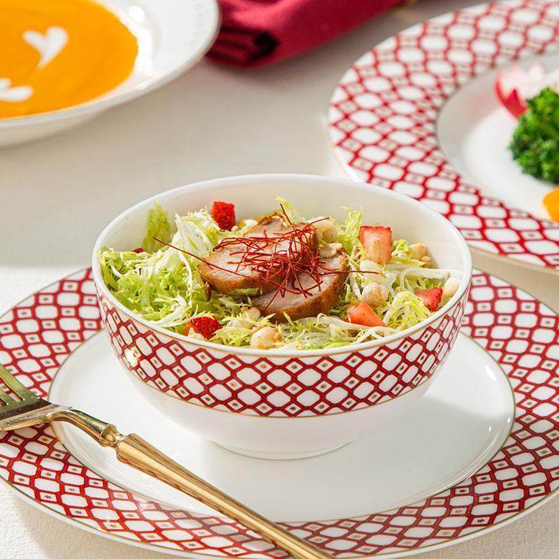 欧式餐具情侣陶瓷碗单个家用高温骨瓷高档精致高级感家庭饭碗装泡,餐饮具,碗,淘宝优惠券,粉丝福利购,淘宝优惠卷