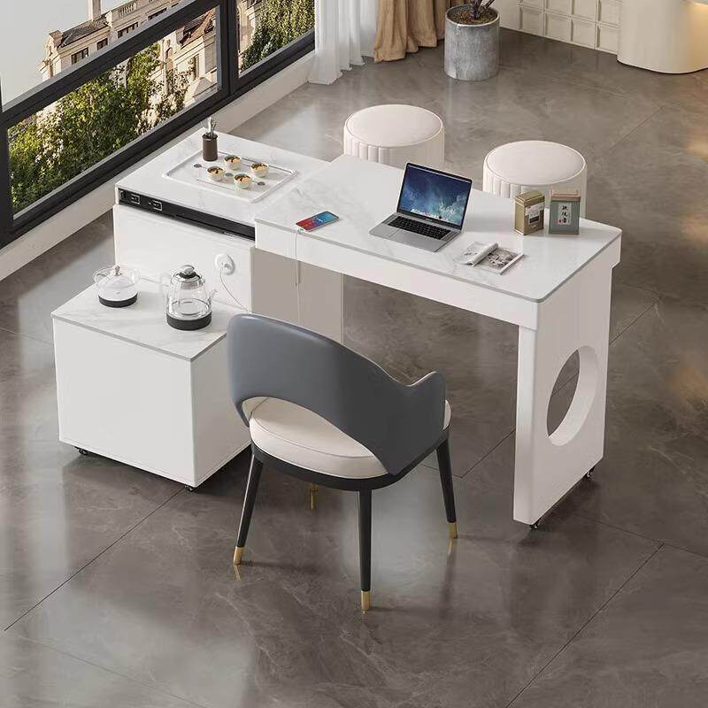 现代简约家居小茶几可伸缩活动茶几及椅子办公茶几阳台