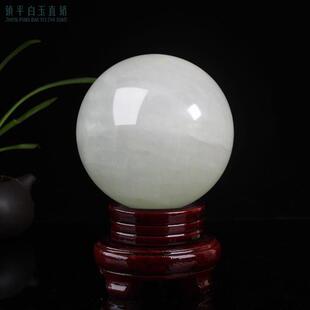 天然冰洲石夜明珠夜光石水晶球萤石家居氛围感精美大摆件超亮款礼