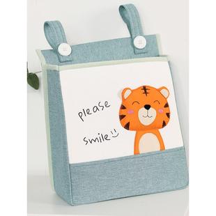 卡通加厚床头收纳袋学生墙挂式多层挂墙袋小布袋布艺课桌收纳挂袋