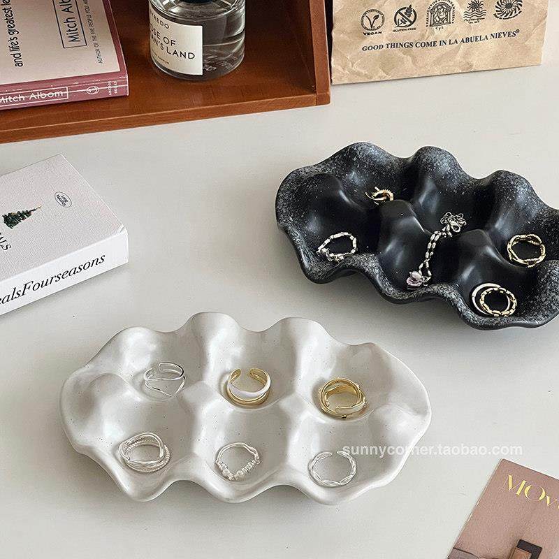 北欧陶瓷收纳托盘摆件桌面玄关钥匙置物收纳盘首饰戒指饰品展示盘,家居饰品,装饰摆件,淘宝优惠券,粉丝福利购,淘宝优惠卷