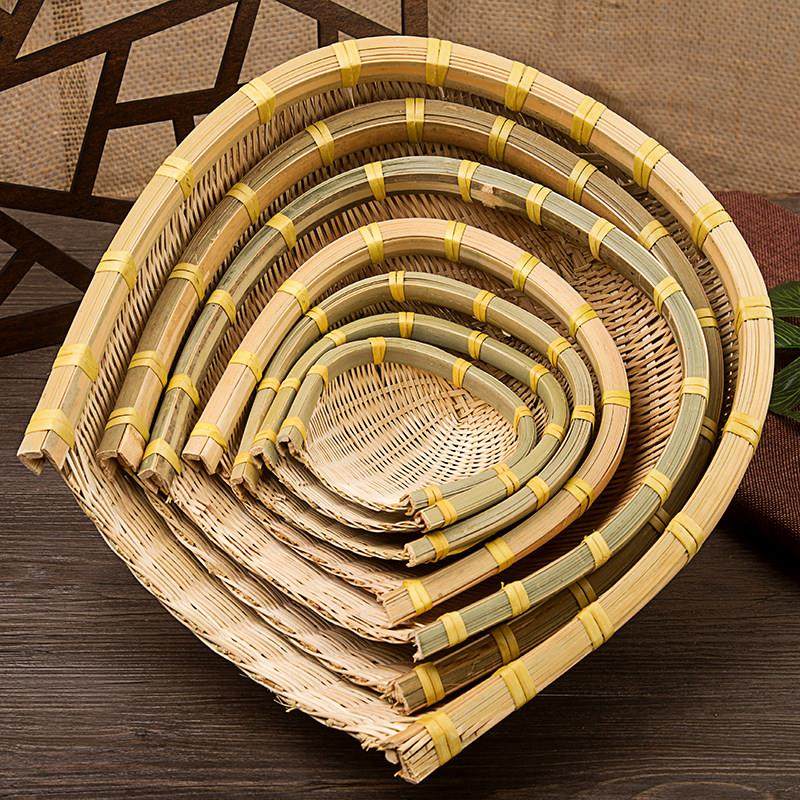 竹编簸箕开口筲箕撮箕筛子小竹篮农家用手工厨房洗菜餐具装饰晾晒,特色手工艺,竹编/竹雕,淘宝优惠券,粉丝福利购,淘宝优惠卷
