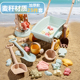 儿童沙滩玩具宝宝海边玩沙铲子沙漏水桶挖沙工具套装 推车戏水玩具