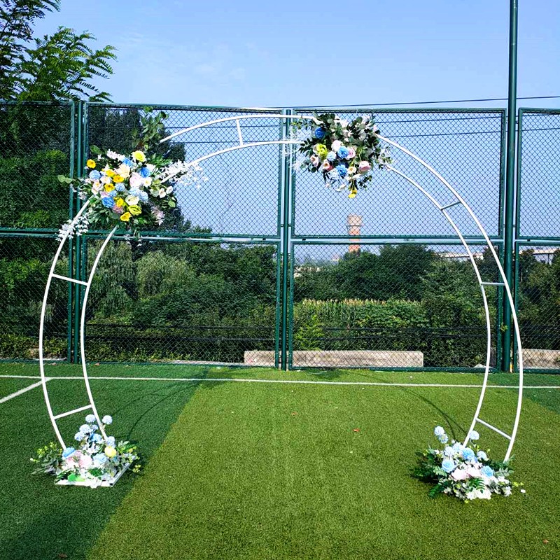 2019新款婚庆道具婚礼铁艺拱门舞台背景装饰扭门花门创意花拱门