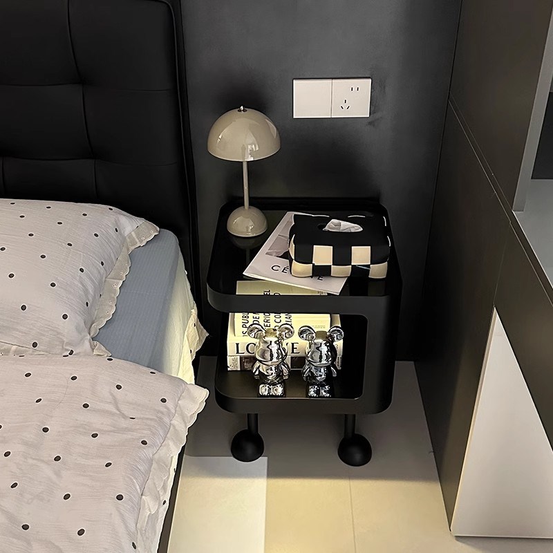 复古边几客厅角几轻奢高级感沙发茶几小桌子置物架美式中古床头柜